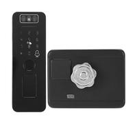 Splenssy Smart Lock WiFi Reconnaissance Faciale par Empreinte Digitale TY APP 5 Méthodes de Déverrouillage Serrure de Porte avec Caméra Extérieure Rechargeable pour Bureau, Maison