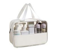 Splicing Makeup Bag, Large-Capacity Travel Cosmetic Organizer, Portable Waterproof Storage Pouch for Facial Care & Small Things, Ideal for Travel Or Daily Use, 11.81x8.46x3.94in
