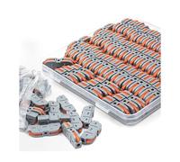 Splicing Multiplex Lever Wire Connector Connection 1-to-1 Inline Compact Splice Insulated Terminal For Home LED Lighting NWPNLXEA(50PCS NC-221)