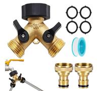 Splinters du robinet d'eau, éclats de tuyaux d'eau | Distributeur de tuyaux de jardin à 2 voies, Splinter de tuyaux de jardin, sentiers, robuste, plug y, adaptateur de tuyau de jardin en laiton, étinc
