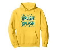 Splish Splash Gouttes d'eau pour s'amuser l'été Sweat à Capuche, Unisexe pour Adultes, Citron, L