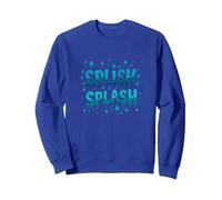 Splish Splash Gouttes d'eau pour s'amuser l'été Sweatshirt, Unisexe pour Adultes, Bleu Royal, M