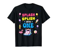 Splish Splash Into One Summer 1er Birthday Pool Party T-Shirt Graphique avec Valeur