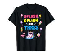Splish Splash Into Three Summer 3e Anniversaire Pool Party T-Shirt Graphique avec Valeur