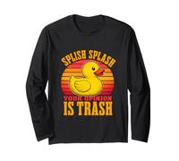 Splish Splash Your Opinion is Trash Funny Witty Gen Z Meme Manche Longue