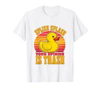 Splish Splash Your Opinion is Trash Funny Witty Gen Z Meme T-Shirt Graphique avec Valeur, Homme, Blanc, S