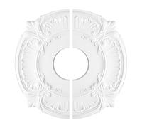 Split Ceiling Medallion- Elegant Ceiling Fan Covers Plate for Indoor Decor, Adhesive Trim Cover with Tight Fit, Decorative Cooling Device for Study Bedroom Library Restaurant School, 3.43 inches