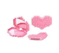 Split Ends Hair Trimmer, Bang Scissors Comb with Mirror, Heart Shaped Dead Ends Trimmer for Hairs, Compact Personal Grooming Tool with, Travel Hair Care Accessory for Home Outdoor