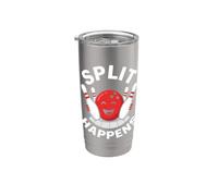Split Happens Design Bowling amusant Gobelet isotherme en acier inoxydable double paroi