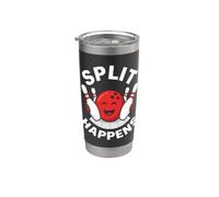 Split Happens Design Bowling amusant Gobelet isotherme en acier inoxydable double paroi