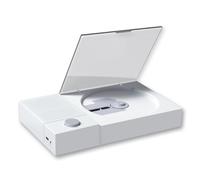 Split High-Fidelity CD Player, 1.5" Full-Range Retro Album Speaker, 2-in-1 Detachable Speaker & CD Player, 5.3 Bluetooth/3.5mm Stereo Audio Output, Magnetic Integration, for Office Decor(A)