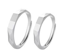 Split Ringe Verstellbarer Lichtring, personalisierter handgefertigter Projektionsring, 925er Silber, "I Love You", Verlobungs- und Ehering Granat Ringe, Einheitsgröße, Argent, Aucune pierre précieuse