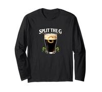 Split The G Irish Beer Tees St Patrick Day Pub Tee Manche Longue