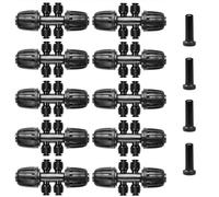 Splits flow six outlets;ribbed grip tight seal,universal adapter hose sizes,leak-proof caps, perfect raised beds.