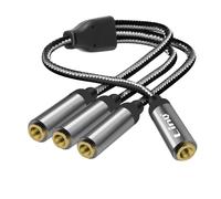 Splitter Audio 1x Entrée Jack 3.5mm Femelle vers 3x Sortie Jack 3.5mm Femelles LinQ Gris