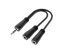 Splitter audio, fiche jack mâle 3,5 mm - 2 jacks femelles 3,5 m, stéréo