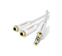 Splitter Audio Jack 3.5mm Mâle vers 2 Prises Jack 3.5mm Femelles, 20cm