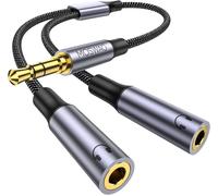 Splitter Audio Jack Double 3.5Mm Mâle Vers 2 Femelle, Adaptateur Casque Écouteur Câble Stéréo Pour Casques Audio, Enceintes, Smartphones, Tablettes, Samsung, Mp3[CAS6210135]