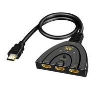 Splitter Câble HDMI 3 en 1: Qualité 4K et Flexibilité Maximale - PC Lecteur DVD Blu-ray - PS3 PS4 PS5 - Xbox One 360 Nintendo Switch sur TV Moniteur et Projecteur - Straße Tech ®