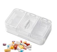 Splitter De Comprimé - Portable 4 en 1 Pill Cutter, Double Couche Conception | Cutter Pour Les Personnes Âgées, Affaires, Les Infirmières Usées Pendant Voyages, L'hôpital, L'école