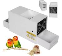 Splitter de Coquille Soufflée d'oiseaux, Birds Feed Grain Machine avec 2 Tiroirs, Vitesse Réglable, Doubles Ventilateurs À Haute Puissance, Interrupteur de Vitesse sans Étape, pour Millet