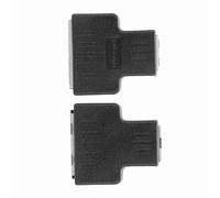 Splitter de L'adaptateur de Coupleur de Câble Ethernet pour Internet Wire, Black AB Material 1 à 2 Ports RJ45 Interface Féminine pour Les Ordinateurs, Compatible avec ADSL