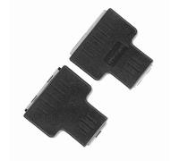 Splitter du Câble Ethernet, Ethernet Port Splitter 1 sur 2 Out RJ45 Interface Féminine Connecteur Corable Extension d'Extension avec 2PCS Adaptateur de Câble LAN pour Internet (Black)