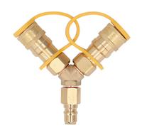 Splitter en Y, adaptateur de raccordement rapide au gaz naturel pour barbecues, générateurs, chauffages de terrasse, fours à pizza, foyers de terrasse, 3/8 pouce