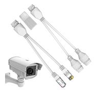 Splitter Ethernet 1 à 2, adaptateur Splitter Combinator Poe - Splitter Lan robuste et étanche - Extension Poe stable et vidéo fluide pour la plupart des commutateurs Poe et des caméras