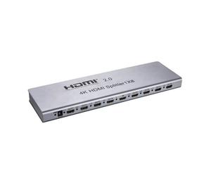 Splitter HDM1 1 entrée male 8 sorties femelles - compatible 4K 60Hz - packaging boite blanche et étiquette