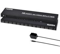 Splitter Hdmi 1 Entrée 12 Sorties, Répartiteur Hdmi 4Kx2K @30Hz 1X12 Distributeur Audio Vidéo Supporte 3D Duplicate/Mirror 12 Screen Pour Hdtv, Xbox, Ps4, Lecteur Blue-Ray, Projecteur[Z132]