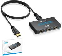 Splitter HDMI 1 Entrée 3 Sorties Répartiteur HDMI 4K@30HZ 15.5mm Coque en Métal Plug and Play Distributeur HDCP 1.4 Hdcp Bypass Support Dolby/DTS pour HDTV PC Blu-Ray PS3 PS4 PS5 Xbox DVD