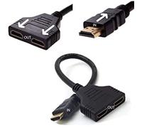 Splitter Hdmi 2 Voies 1 En 2 Sortie. Connectez 2 Moniteurs Ou Téléviseurs. Double Commutateur Hdmi Câble Répartiteur Hdmi Plaqué