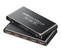 Splitter Hdmi 4 Sorties Repartiteur Hdmi Splitter 4K Répartiteur Ecran 1 Entrée 4 Sorties 3D 2160P 1440P 1080P Hdcp,Compatible Avec Tv Box Pc Ordinateur Portable Ps4 Ps5 Projecteur