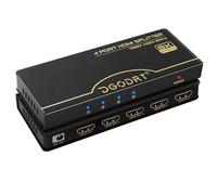 Splitter HDMI 8K@60Hz 1 Entrée 4 Sorties, 4K@120Hz Répartiteur HDMI Distributeur Audio Vidéo avec Adaptateur, Supporte 3D HDCP HDR Dol-by Atmos Scaler EDID