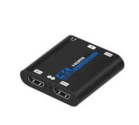 Splitter HDMI avec extracteur audio HDR 4K 30Hz HDMI 1.4 Distributeur de séparateur 1x2 avec audio AUX de 3,5 mm pour PS5 Xbox Apple TV