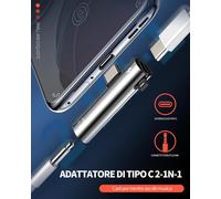 Splitter Jack 3.5 Type C For Iphone 15 Adapter Usb C Headphone Charger Earphone Aux Cable Compatible With For Apple Pro Max Plus For Ipad Pro Type-C Fast Charge Charger Cables