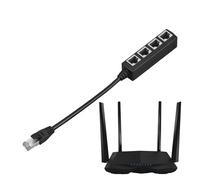 Splitter LAN Câble Passif Un Mâle Quatre Femelles | Hub Internet Splitter Plug And Play Pour Téléviseur Ordinateur Routeur Prise Hub Maison Bureau Dortoir Salle De Conférence