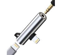 Splitter Lightning vers 3,5mm pour iPhone adaptateur AUX pour câble jack casque dongle cordon de charge pour Apple certifié MFI audio écouteurs musique écouteurs alimentation pour 13 12 11 Pro Max 7 8