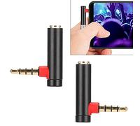 Splitter pour écouteur, Adaptateur de Prise Adaptateur à 90 Degrés de Prise Stéréo à Angle Droit de Câble de Casque Stéréo Jack 2pcs 3,5 Mm Mâle à un Féminin pour le Casque, Tablettes (#1)