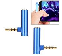 Splitter pour écouteur, Adaptateur de Prise Adaptateur à 90 Degrés de Prise Stéréo à Angle Droit de Câble de Casque Stéréo Jack 2pcs 3,5 Mm Mâle à un Féminin pour le Casque, Tablettes (#3)