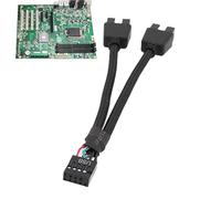 Splitter USB 2.0 à 9 broches à double 9 broches pour carte mère - câble blindé 1 à 2 avec tresse | câble d'extension cuivre de haute qualité 17 x 10 x 3 cm pour hub de synchronisation de données 70