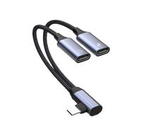 Splitter USB C - Câble double type C de 7,09 pouces | Matériau en nylon d'aluminium - Convertisseur de prise audio à charge rapide pour une utilisation de charge musicale pour casque et tablette de