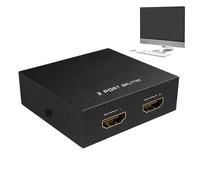 Splitter Video 4K - Adaptateur 4K avec 1 entrée et 2 sorties | Diviseur TV pour affichage étendu de l'écran | Pour Duplication D'écran Projecteur Console Tablette Home Cinéma Bureau