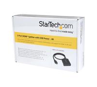 StarTech Splitter vidéo HDMI ST122HD4KU – 1x2 4K à 30Hz, 2 ports, alimentation USB/Adaptateur – Noir