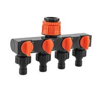 Splitteur de tuyau de jardin - Distributeur d'eau à 4 voies avec interrupteur séparé | Splitteur du robinet d'eau à l'épreuve des fuites | Outils d'irrigation de contrôle indépendant à flux stable