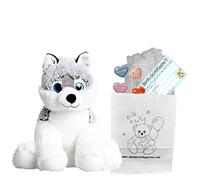 Splodge Teddy Parties Husky Dog - Ours en Peluche Doux - 25 cm - Kit pour réaliser créer Un Ours en Peluche - pour Cadeau ou fête - Pas de Couture