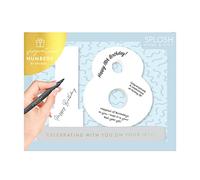Splosh 18 chiffres de signature avec un support pour tenir le numéro et le stylo. Utilisez le stylo pour écrire des messages et des souvenirs sincères ou amusants. Décorations de 18e anniversaire et
