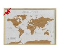 Splosh Carte du Monde de Voyage en Liège à Épingler - Blanc