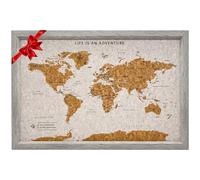 Splosh Carte du Monde de Voyage en Liège à Épingler - Petit Gris